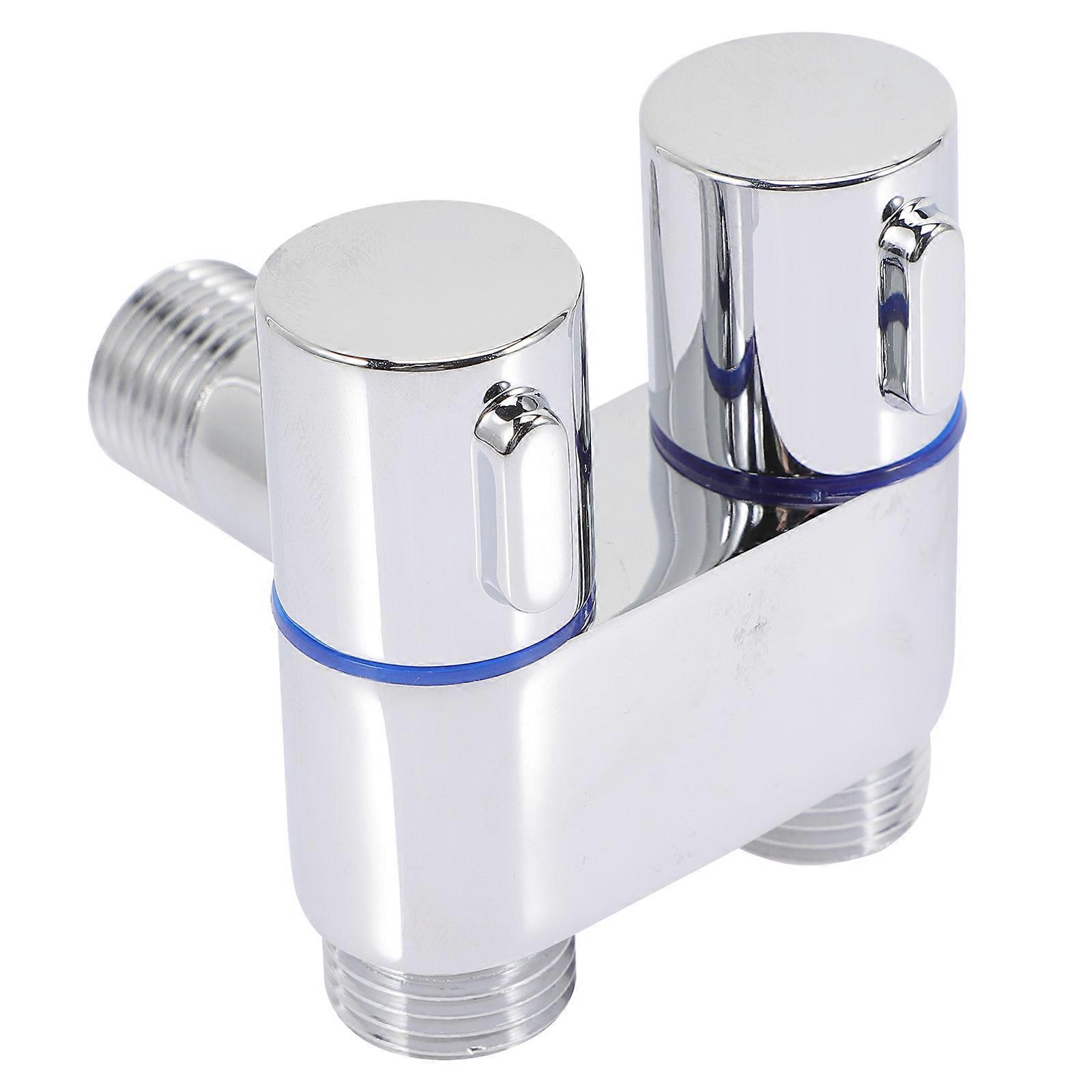 Faucet Double Outlet Toilet Sprayer Valve Garden Use Triangular Shape Anti- Copper 1Pack