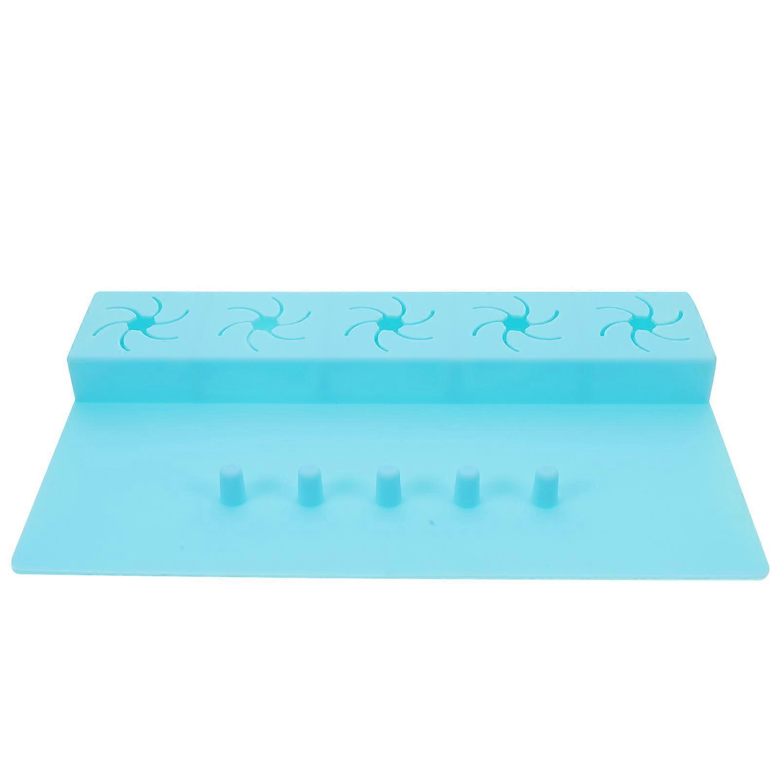 Cosmetics Organizer With Slots Silicone Nail Polish Holder Suitable For Home Use And Salon Use Compact Size 1Pack