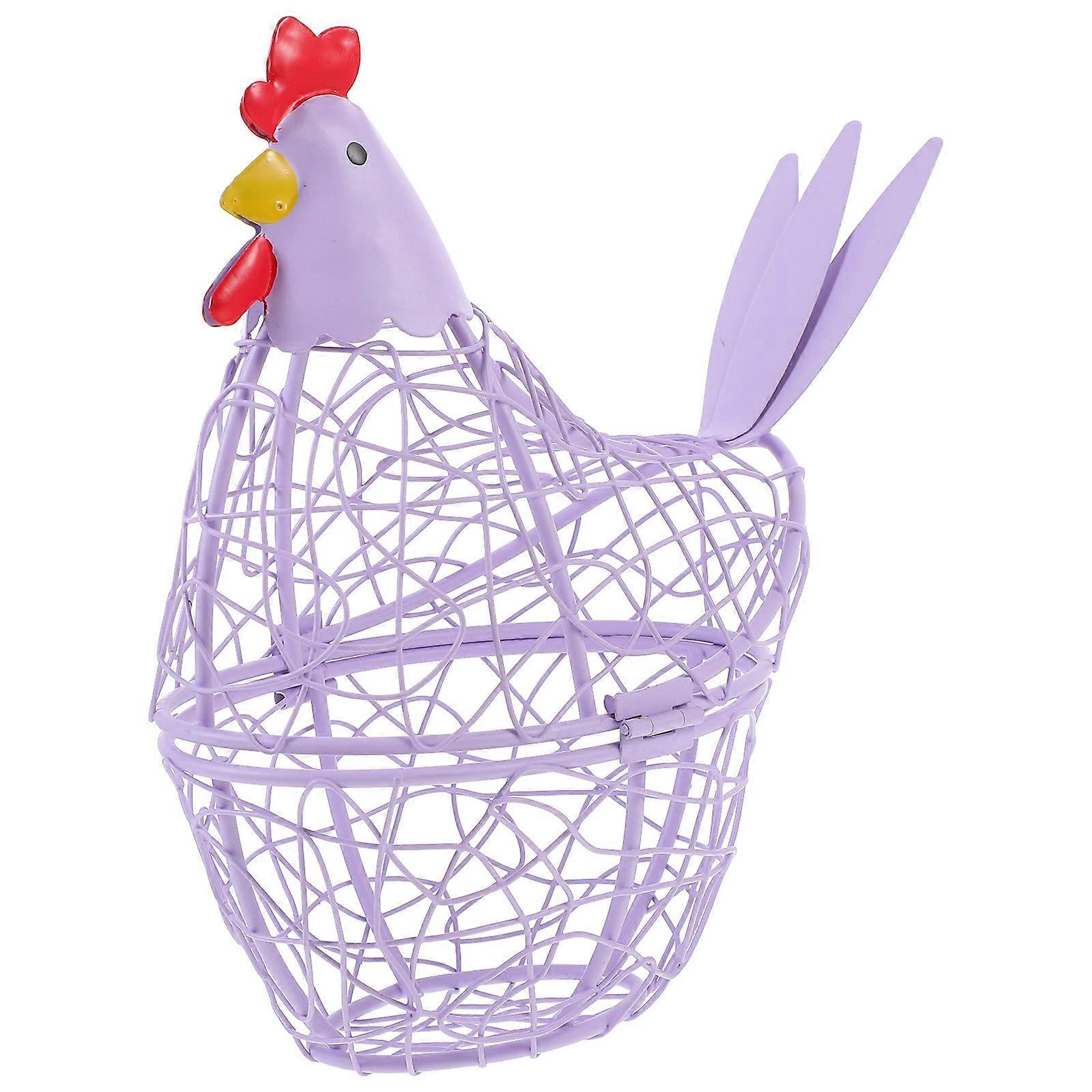Egg Gathering Basket Chicken Shape Multi-Function Kitchen Organization 1Set