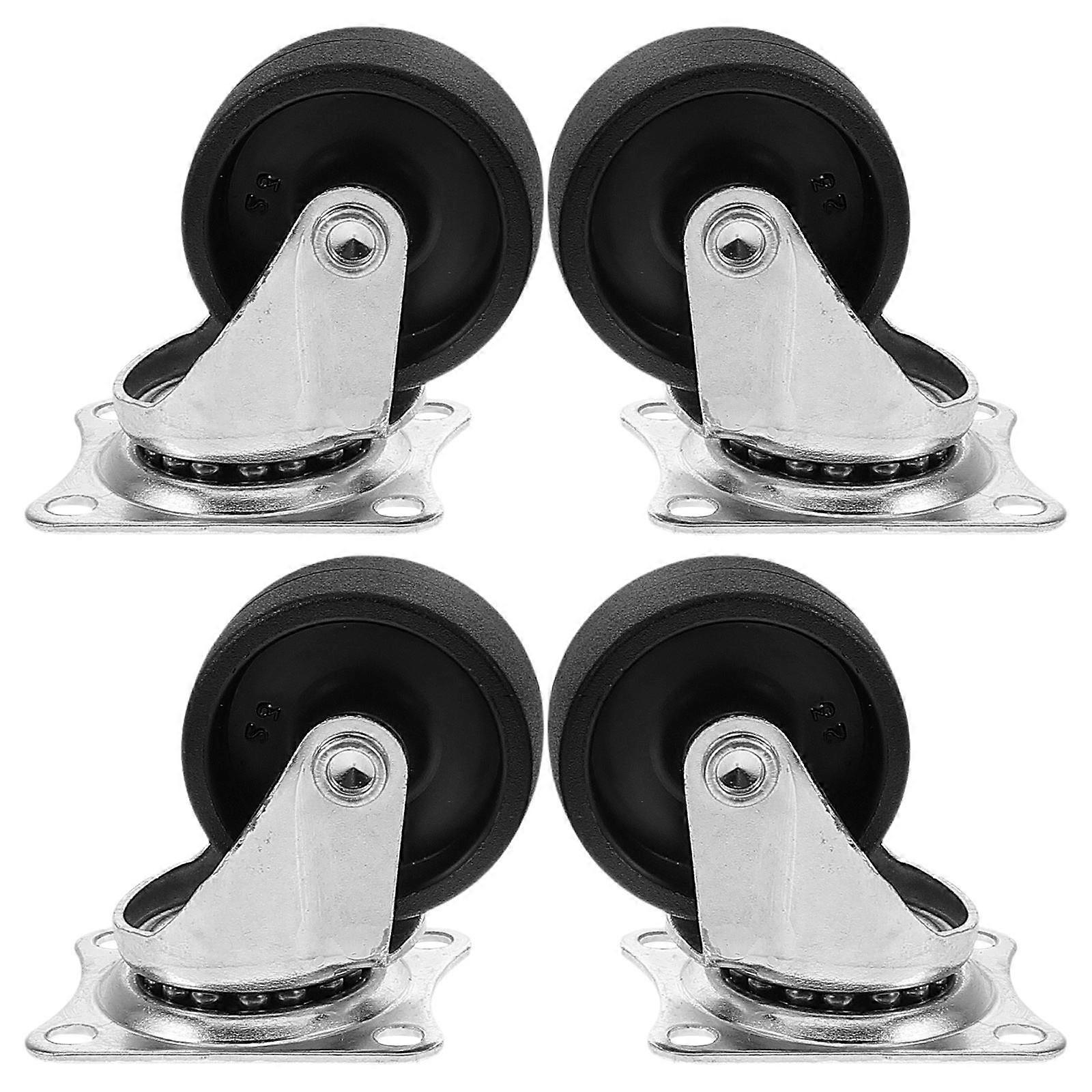 4pcs Heavy Duty Office Chair Casters with Brakes – Replacement Wheels for Furniture, Multi Use Rolling Mobility and Secure Positioning