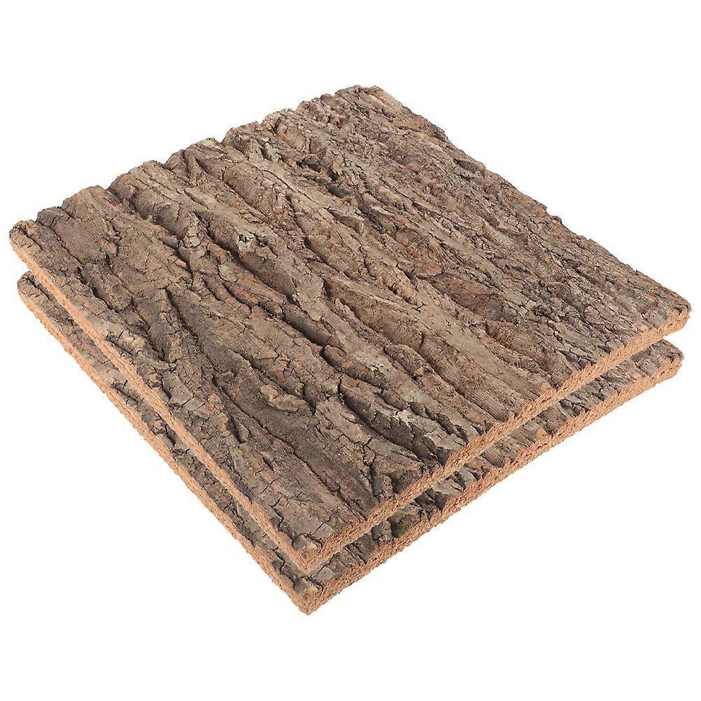 Natural Tree Bark Backdrop Cork Background for Terrariums and Aquariums Reptile Climbing Fish Tank Decoration 30.00X30.00X0.10CM 2Pcs