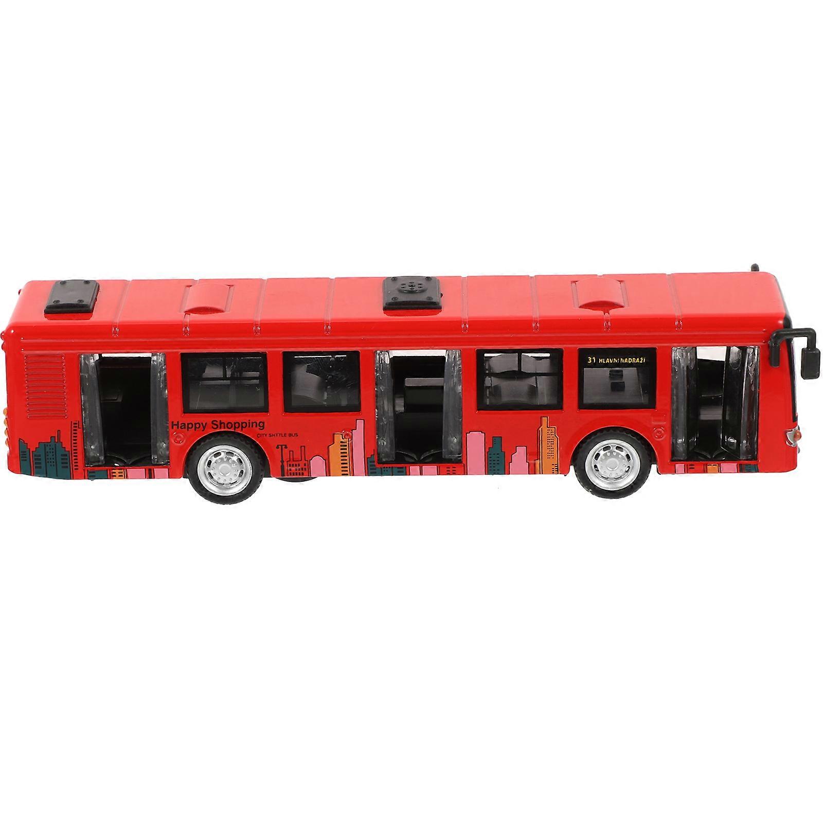 Bus Simulation Die Cast Vehicle Educational Toy for Enhancing Color Perception in Boys