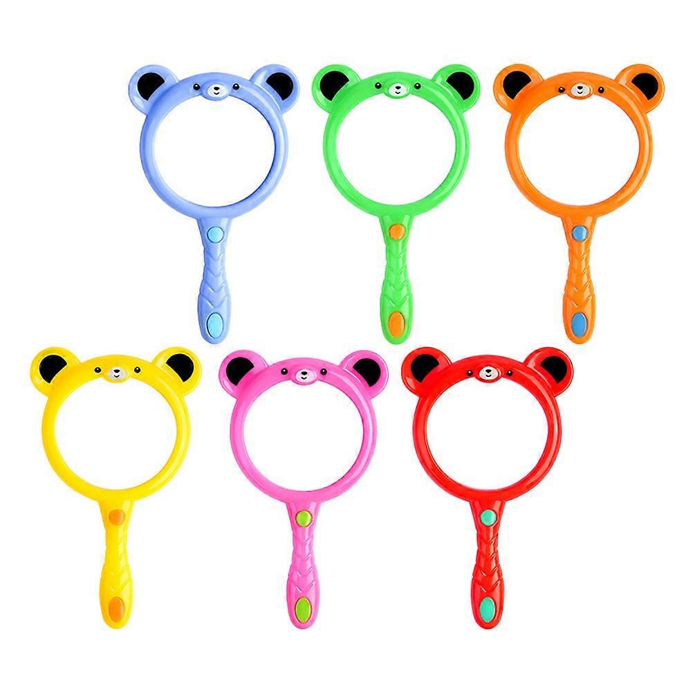 Plastic Magnifying Glass Senior Kids Enhanced Magnification Lightweight And Small 6Pack