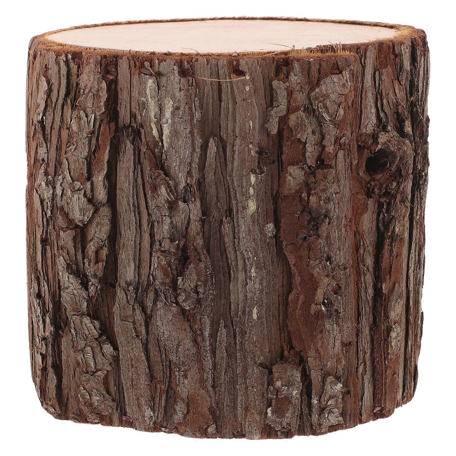 Natural Wood Tree Stump Decor For Weddings Home Decor Prop High Simulation Technology 15cm Diameter x 15cm Height 1Pcs