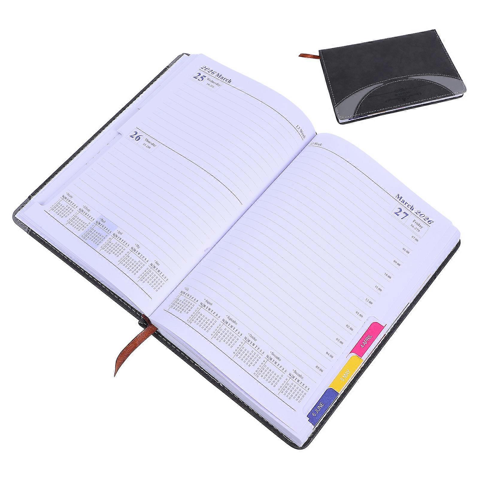 PU Luxury Journal with Monthly Index Bookmarks – Portable Personal Planner Notebook for Daily Notes, Meetings, and Travel – Unisex Design for Men and