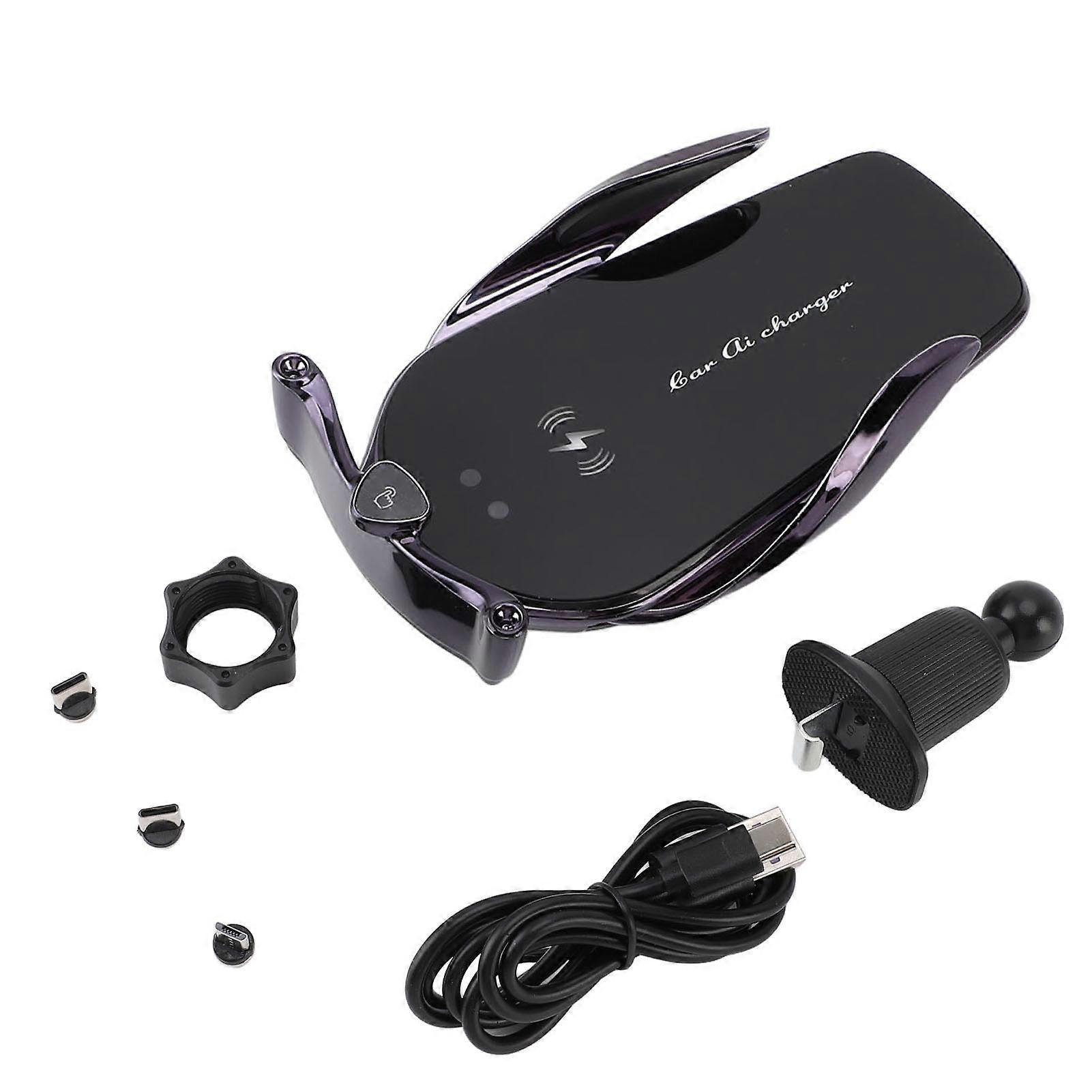 Car phone holder charger 15W wireless with Type C interface