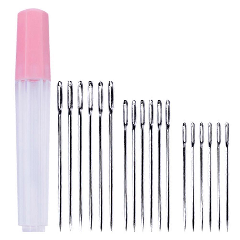 Stainless Steel Large Eye Sewing Needles with Pointed Tips for Easy Threading and Crafting Projects Silver