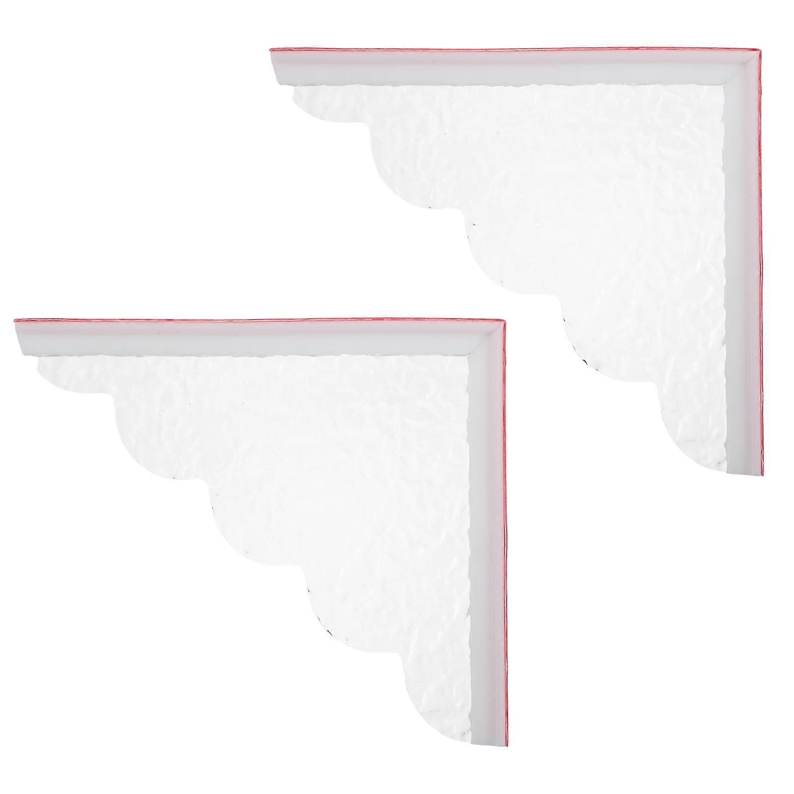 Bath Splash Guard Shower Corner Water Barrier for Home Use 2Pcs Acrylic