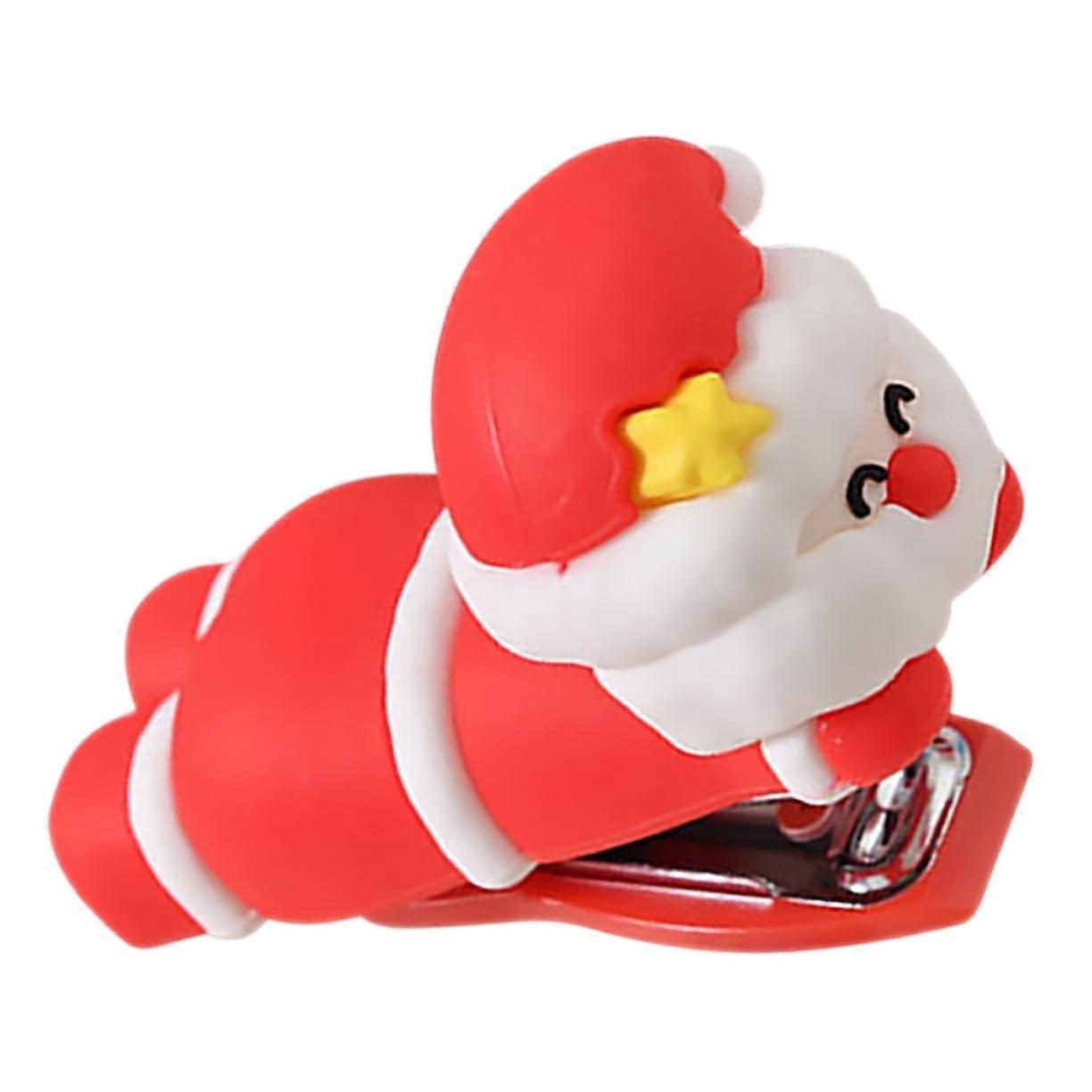 Cute Santa Claus Stapler for Desk, Portable and Compact Handheld Stapler for Office, School, and Home with  Capacity for Efficient Stapling
