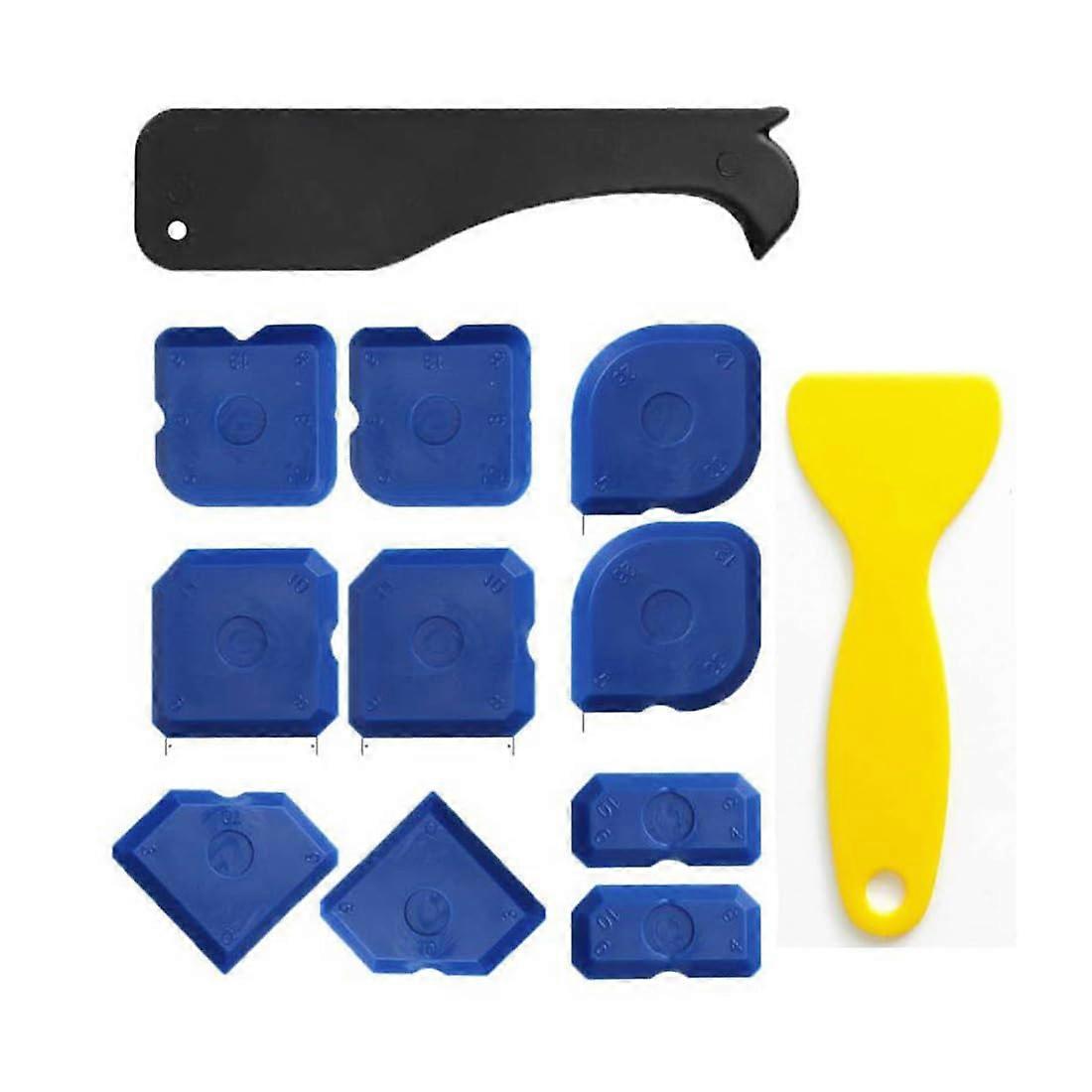 12 Pcs Silicone Scrapers, Silicone Scraper Set, Caulking Tool, Joint Scraper