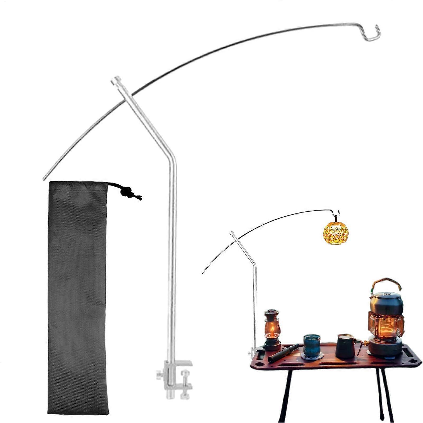 Portable Folding Adjustable Lantern Pole Racks for Camping BBQ Picnic Beach