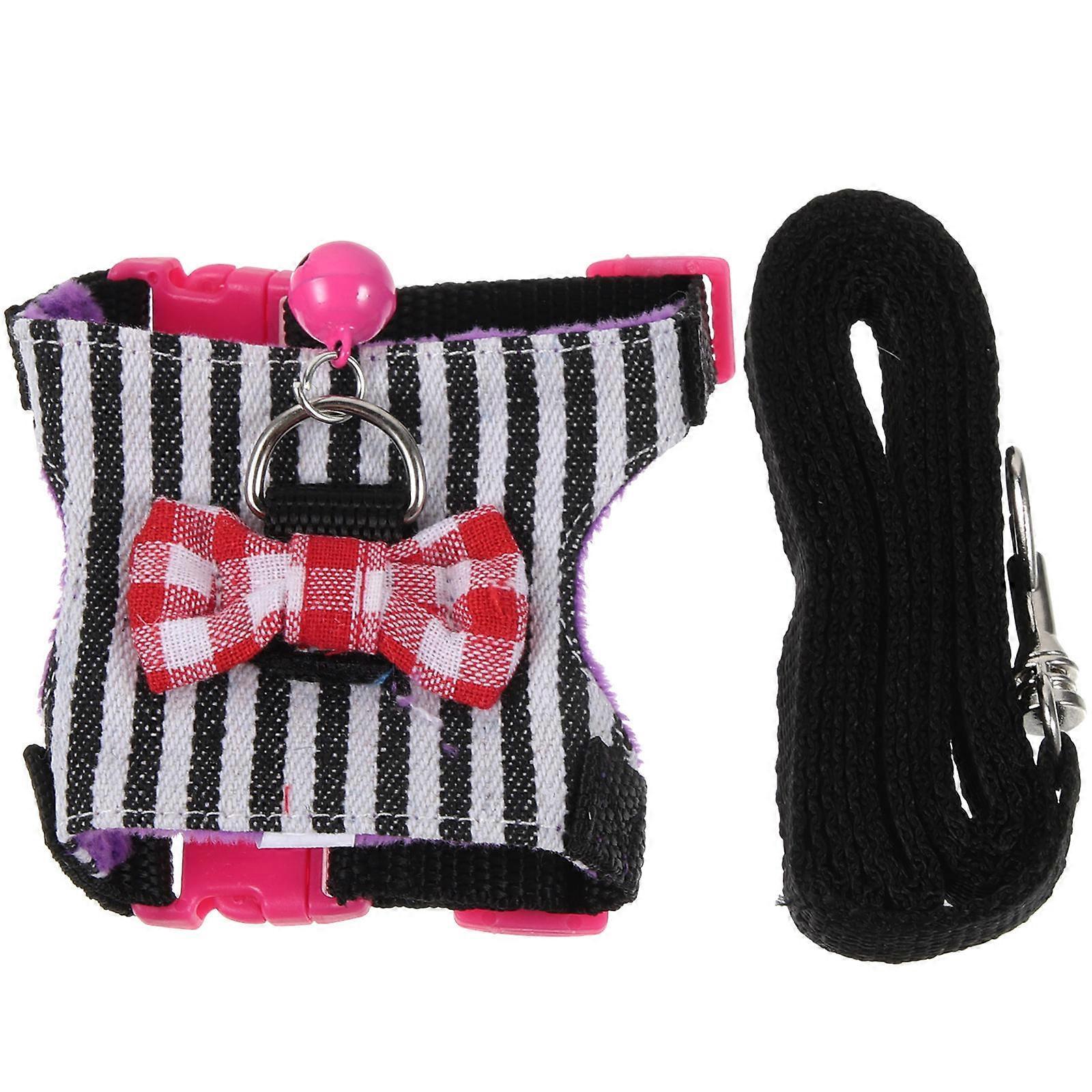 Pet Harness For Small Animals Featuring Neck Protection And Breathable Denim Material For Comfortable Wear 1 Set