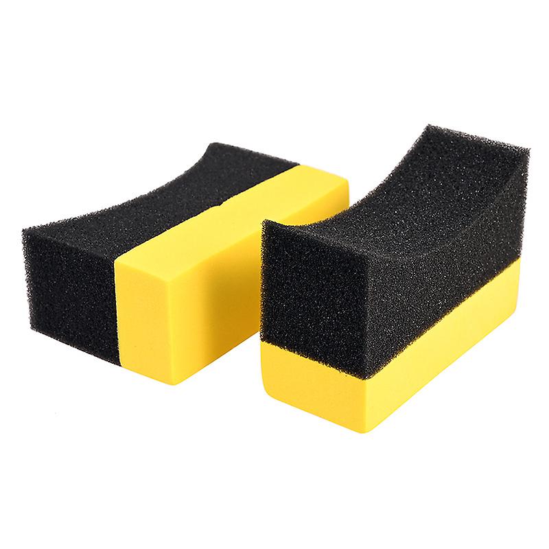 5st U-form Biltvätt Däck Vax Polering Svamp Bil Vaxning Rengöring Svamp