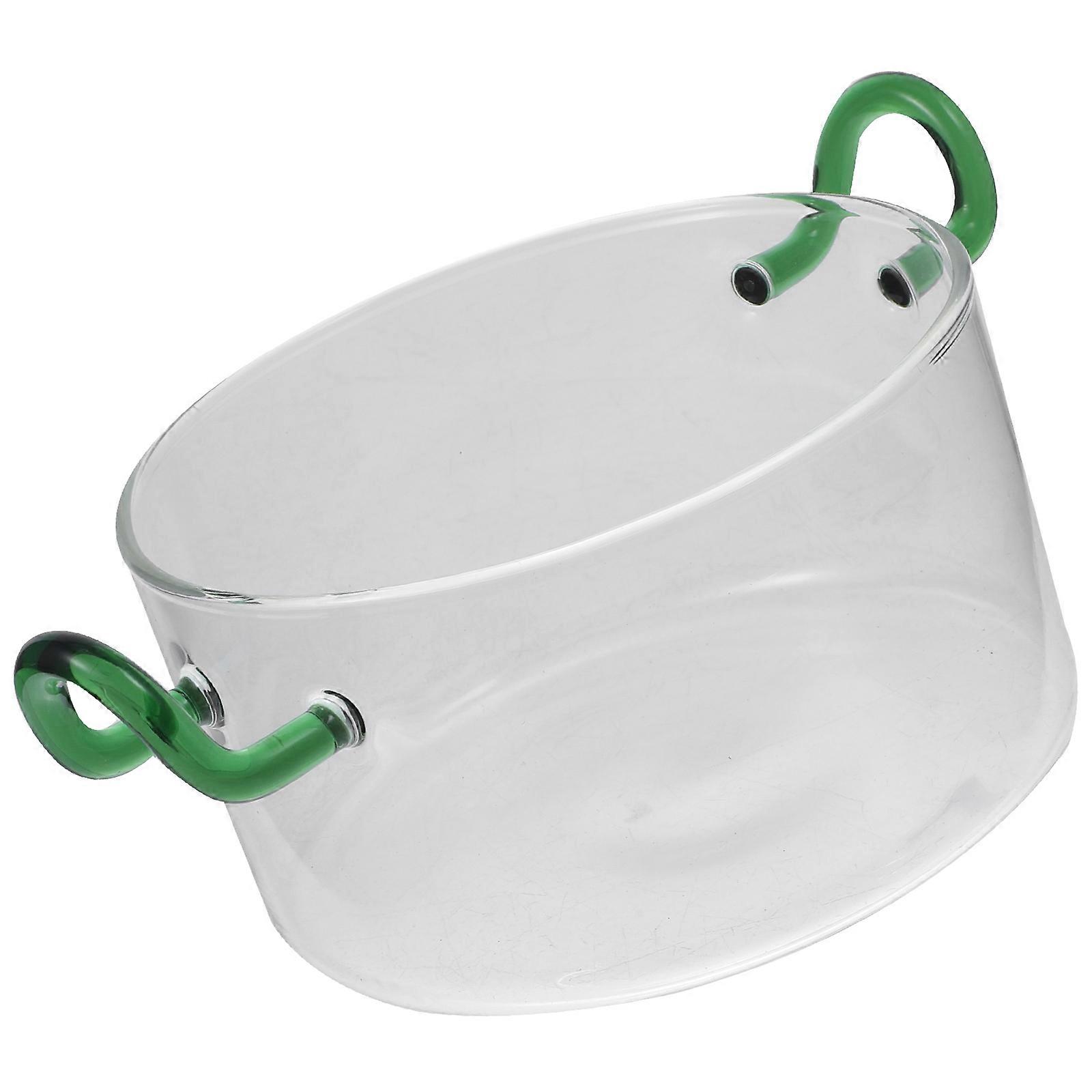 Glass Food Bowl Practical Salad Bowl Practical Food Serving Bowl with Handle