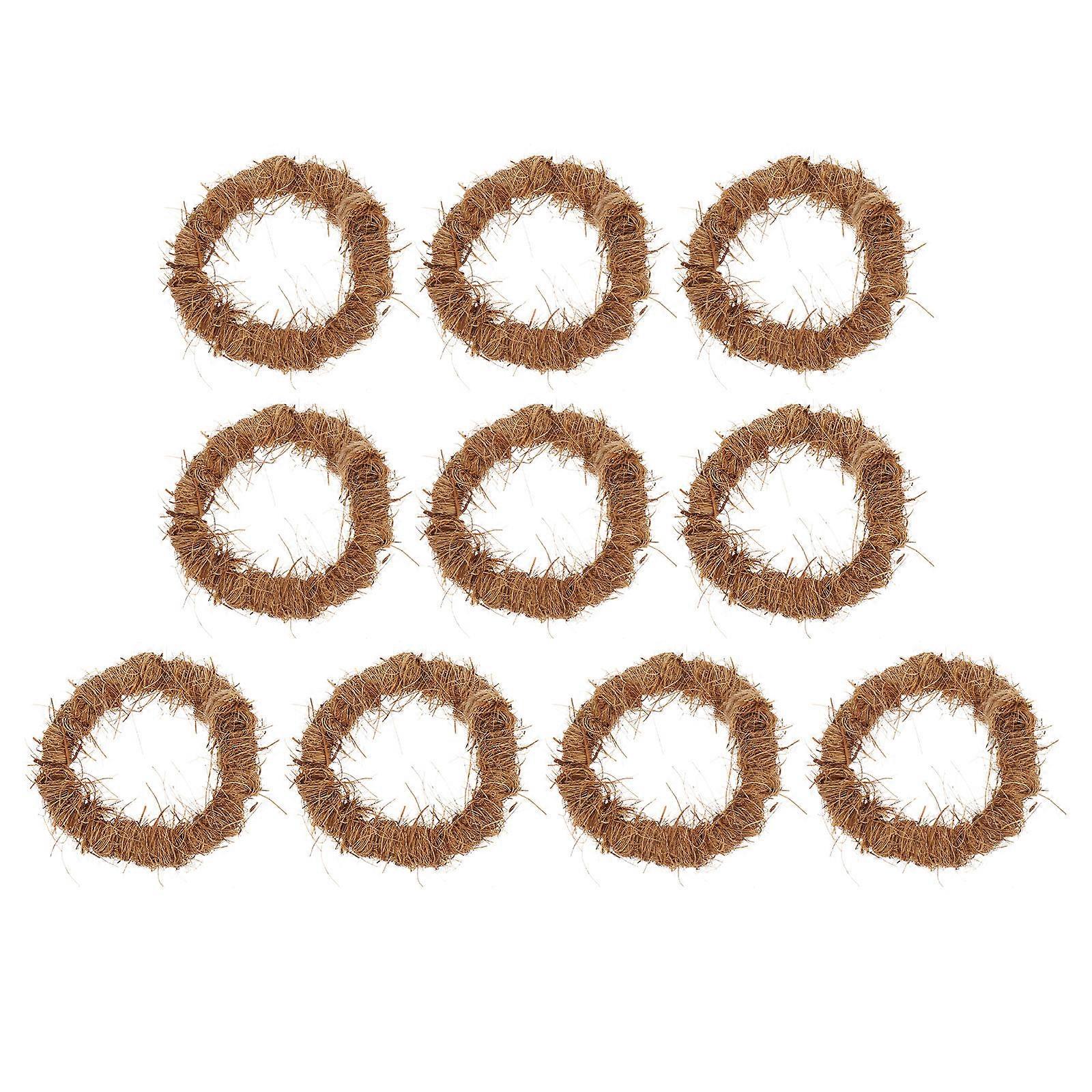 Cup Insulation Pad 10pcs Light Brown Decorative Mats Round Designed For Household Users Featuring Heat Insulation