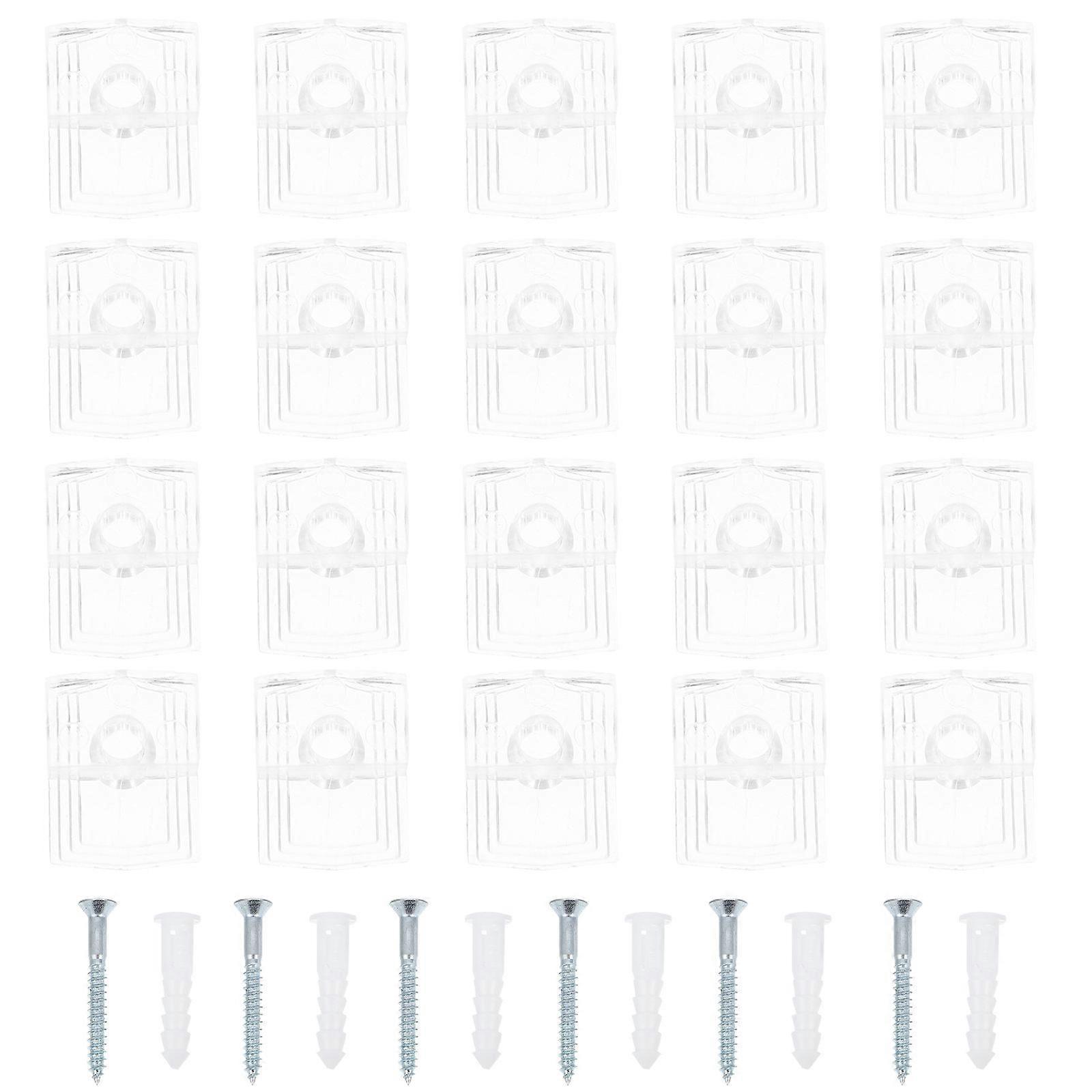 Transparent Plastic Mirror Clamps for Home Use Simple Design Strong Grip 1 Set