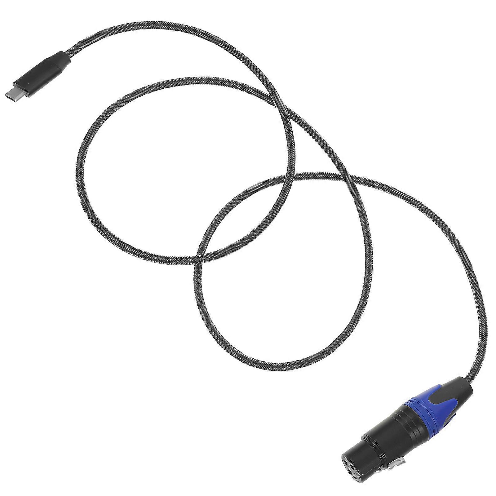 Type C to XLR Cable for Microphone Extension – Durable, Lightweight, Portable Audio Connectivity with Female Connector for Universal Device