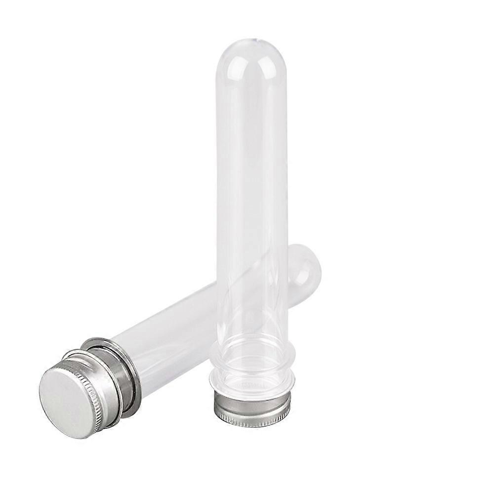Clear Plastic Test Tubes with Caps for Articles Storage Compact Lightweight 10pcs 40ml