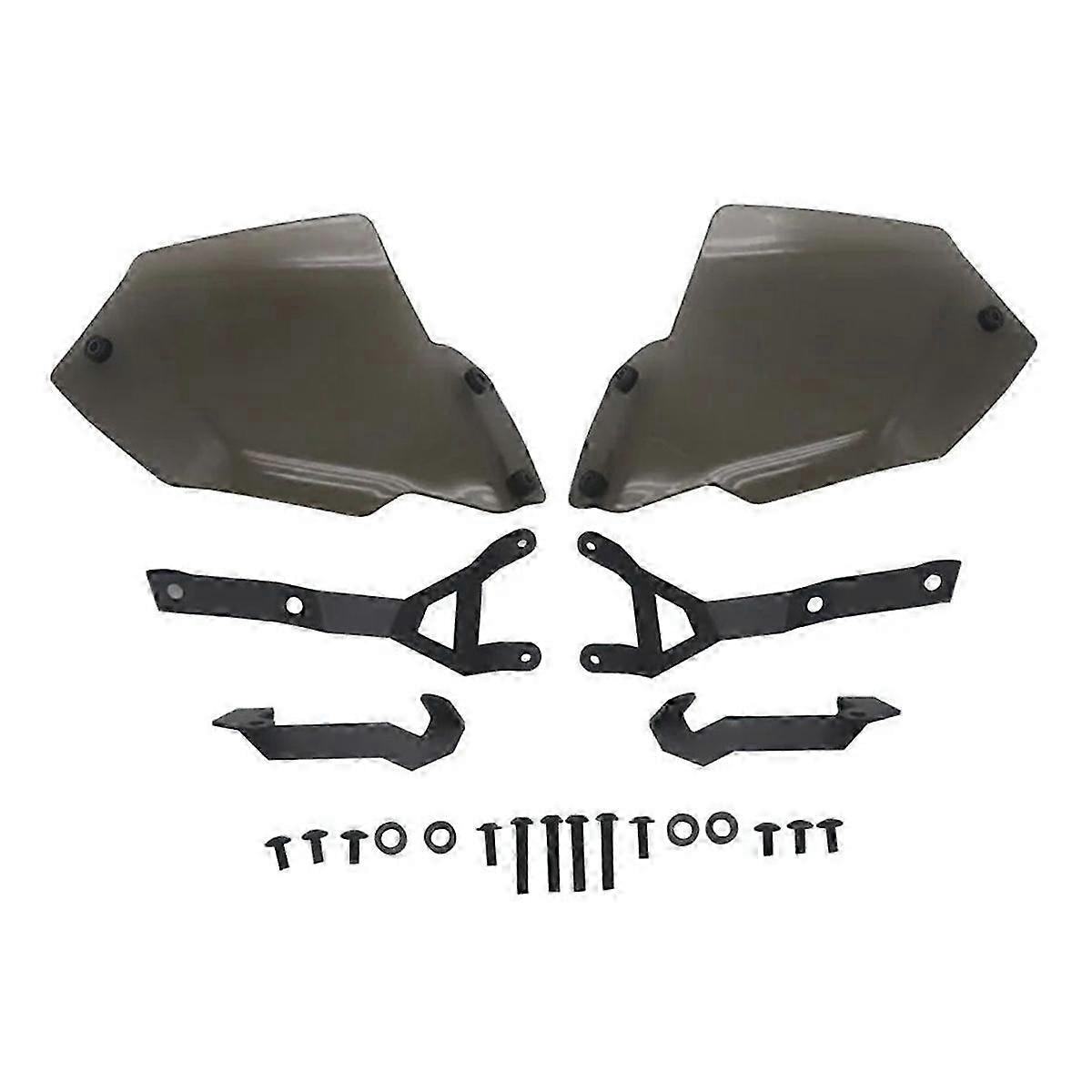 Motorcycle Handguard Extensions Hand Wind Shield Grey hwy