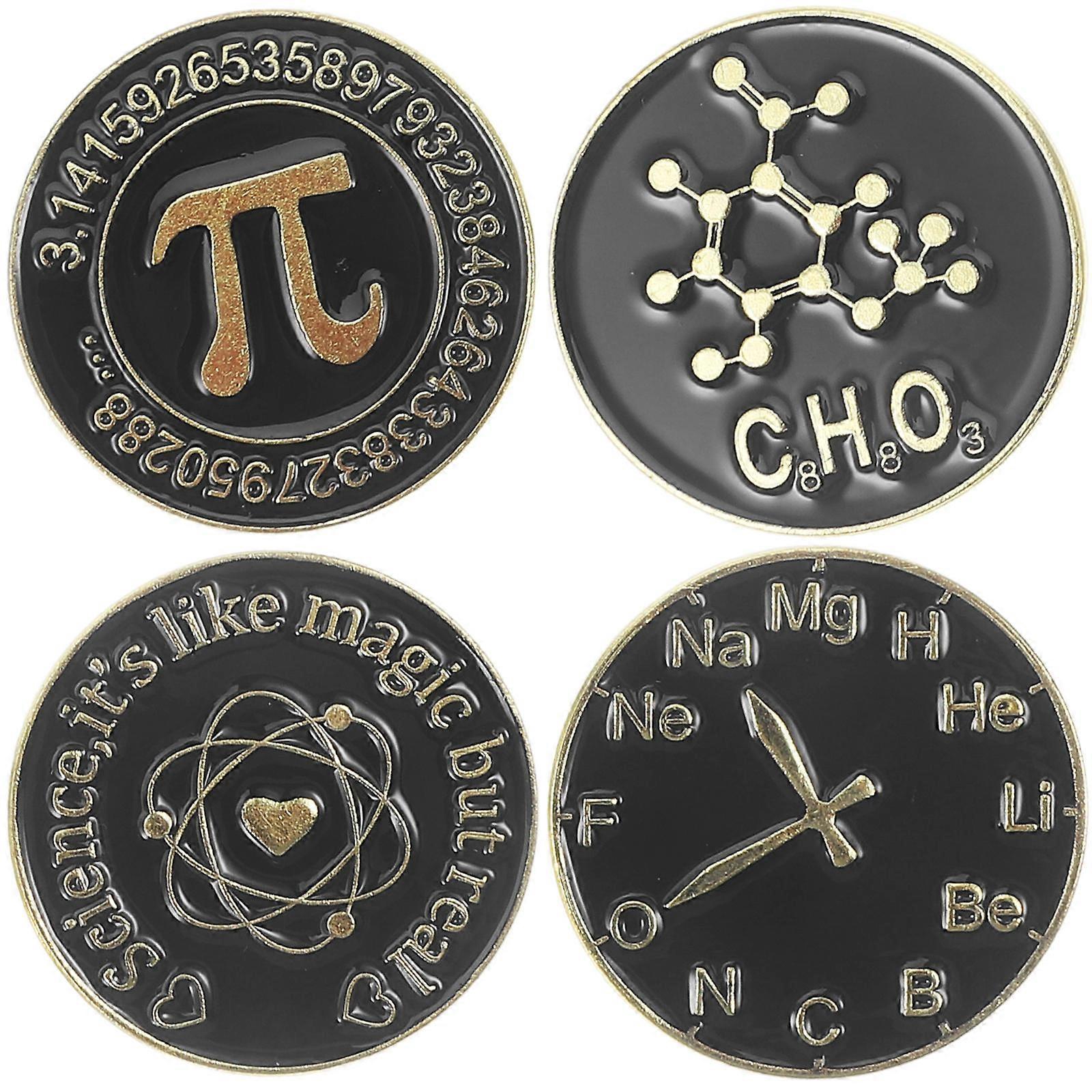 It looks like you're referring to a product listing, possibly for a set of **math themed enamel brooches or lapel pins**. Let me help you interpret
