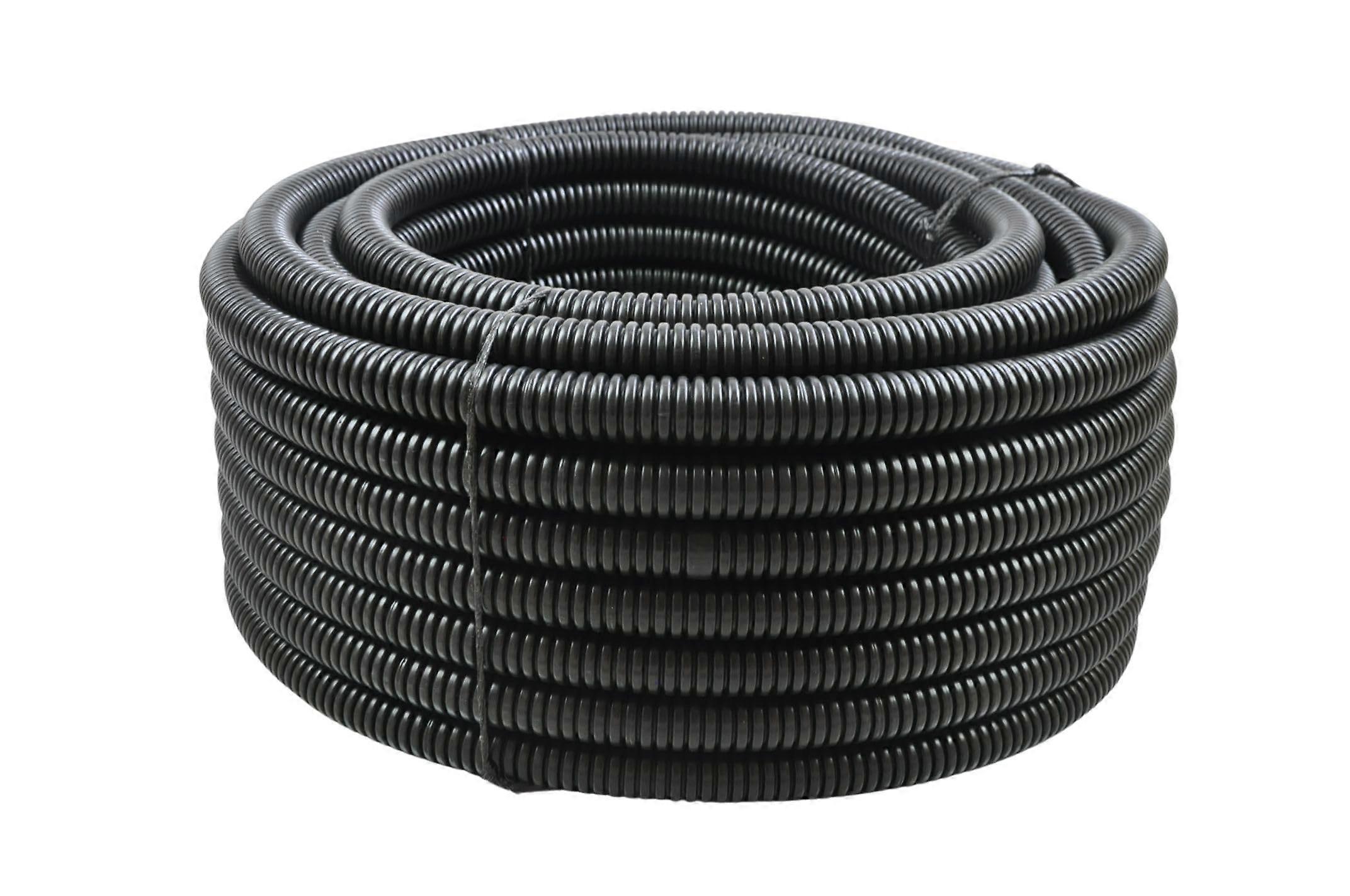 Flexible Corrugated Pipe with Guide Wire, Hardness Pressure 750N, Unslotted, UVResistant, Diameter 19 mm, Length 25 m 25m Ø 19mm