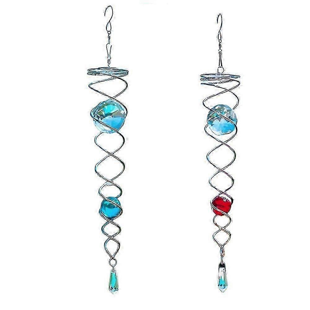 Decorative Spiral - 2024 Gazing Ball Spiral Wind Spinner Stabilizer, Decorative Spiral Crystal js