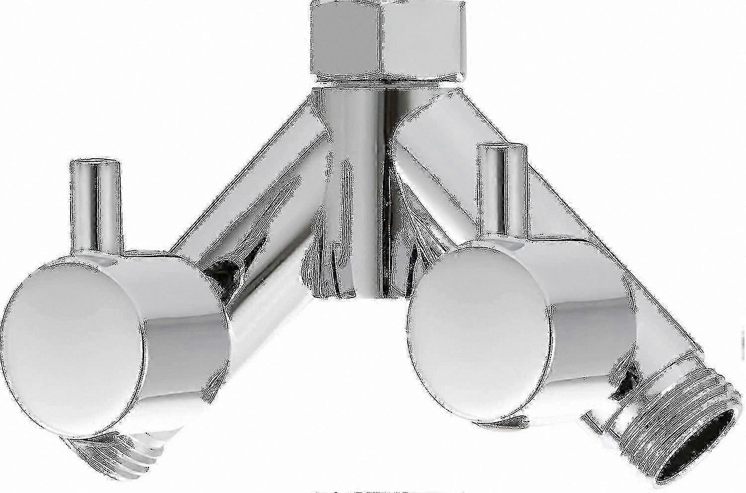 2-Way Shower Valve Y Splitter 1/2 Inch Chrome Diverter for Shower Head and Hose Connection