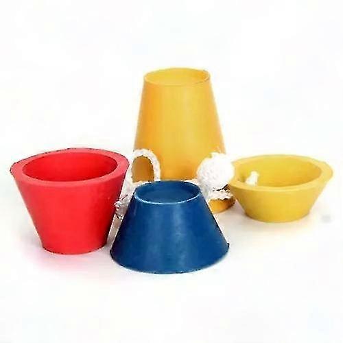 Rubber Jumbo Golf Practice Balls 4-Piece Set with Different Heights for Training