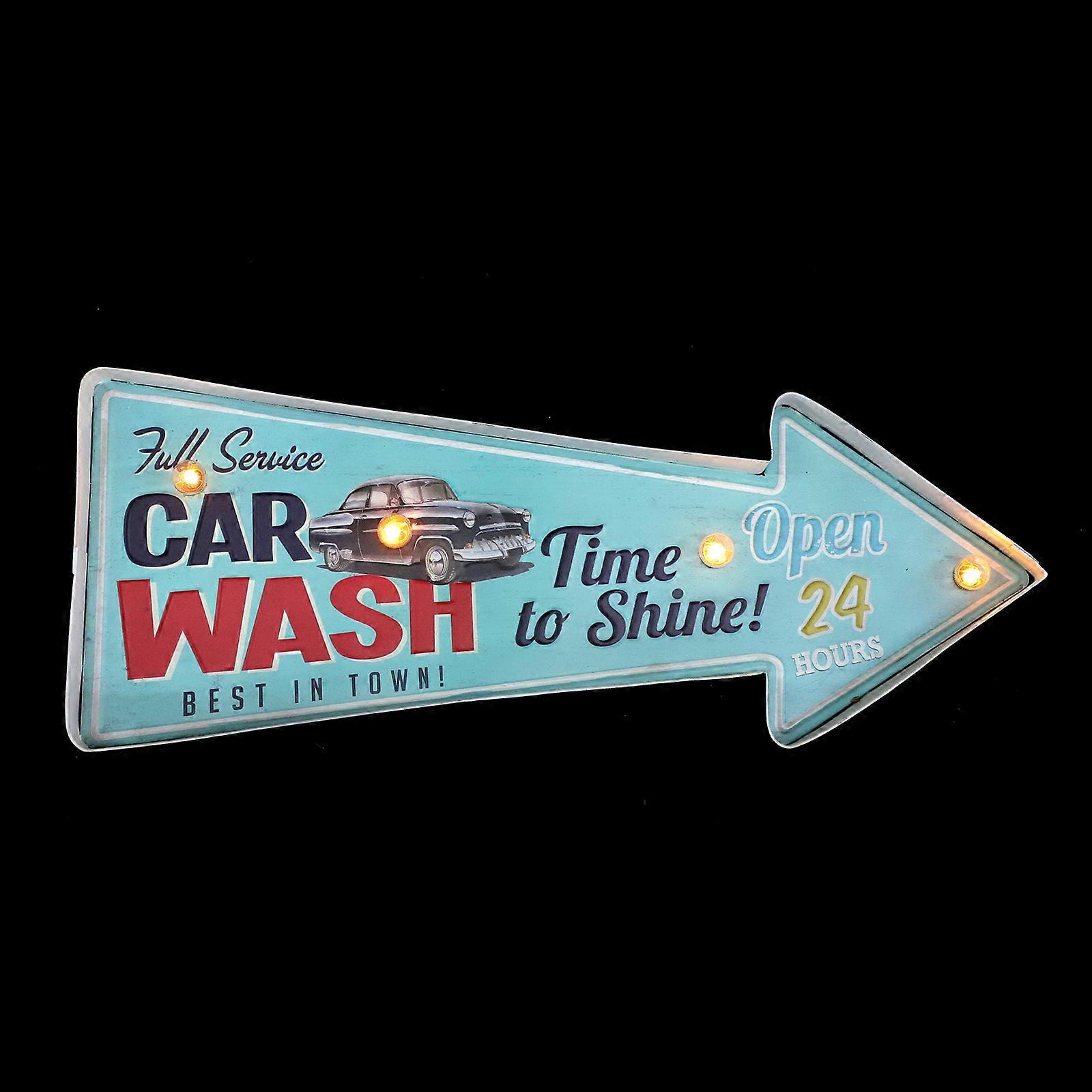 Rectangular Iron Wall Decor American Retro Bar Cafe Wall Decoration Home Decoration Sky-Blue Festive Atmosphere Enhancement 1Pc