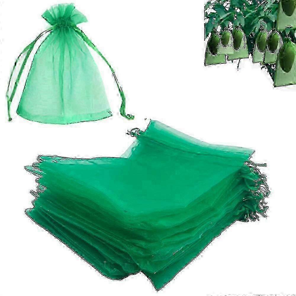 100pcs Fruit Protection Netting Bags 20x30cm for Garden Trees, Mesh Barrier to Protect Fruits from Birds & Pests