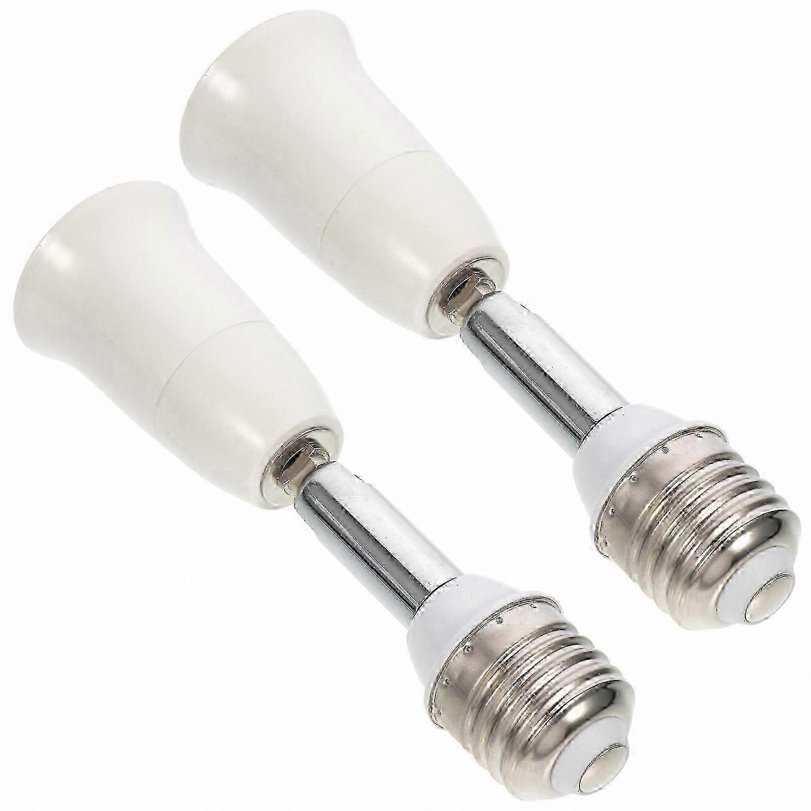 2-Pack E27 to E27 Light Bulb Adapter with Flexible Socket Extender for Lamps and Fixtures