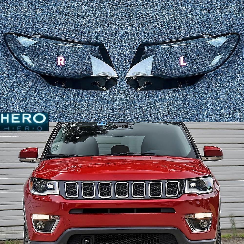 Fantastic Transparent Headlamp Lamp Shell Lens Headlight Shade For Jeep Compass 2017 2018 2019 Plexiglass Replace Original Lampshade