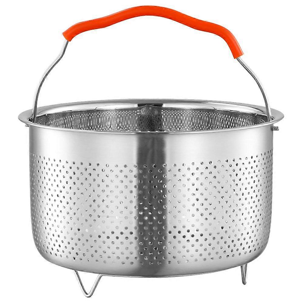 Round Steaming Basket Multi-function Steaming Basket Steamer Basket for Cooker Pot(3.5L)
