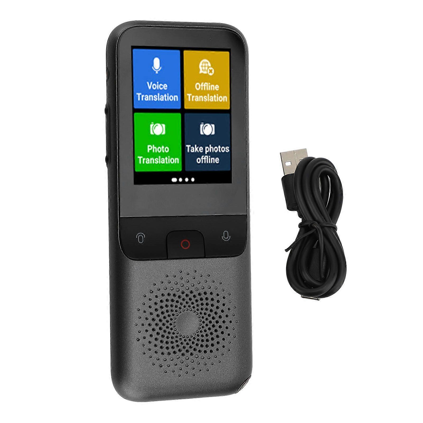 Language Translator 2.4 Inch Screen 138 Languages Offline Translation Wireless Hotspot Voice Photo Translator for Business Learning Travel