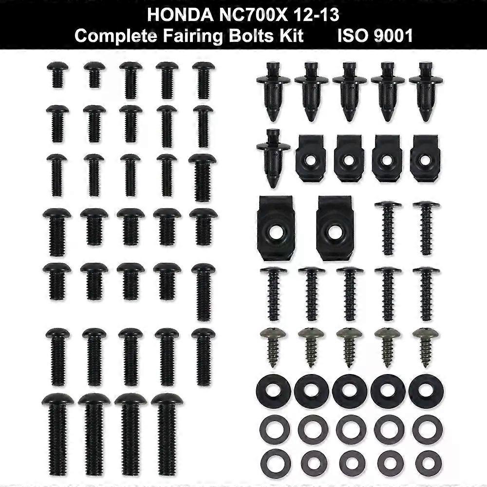 For Honda NC700X NC 700X 2012 2013 Motorcycle Complete Full Fairing Bolts Kit Screws Bodywork Clips Nuts Side Covering Bolts Kit