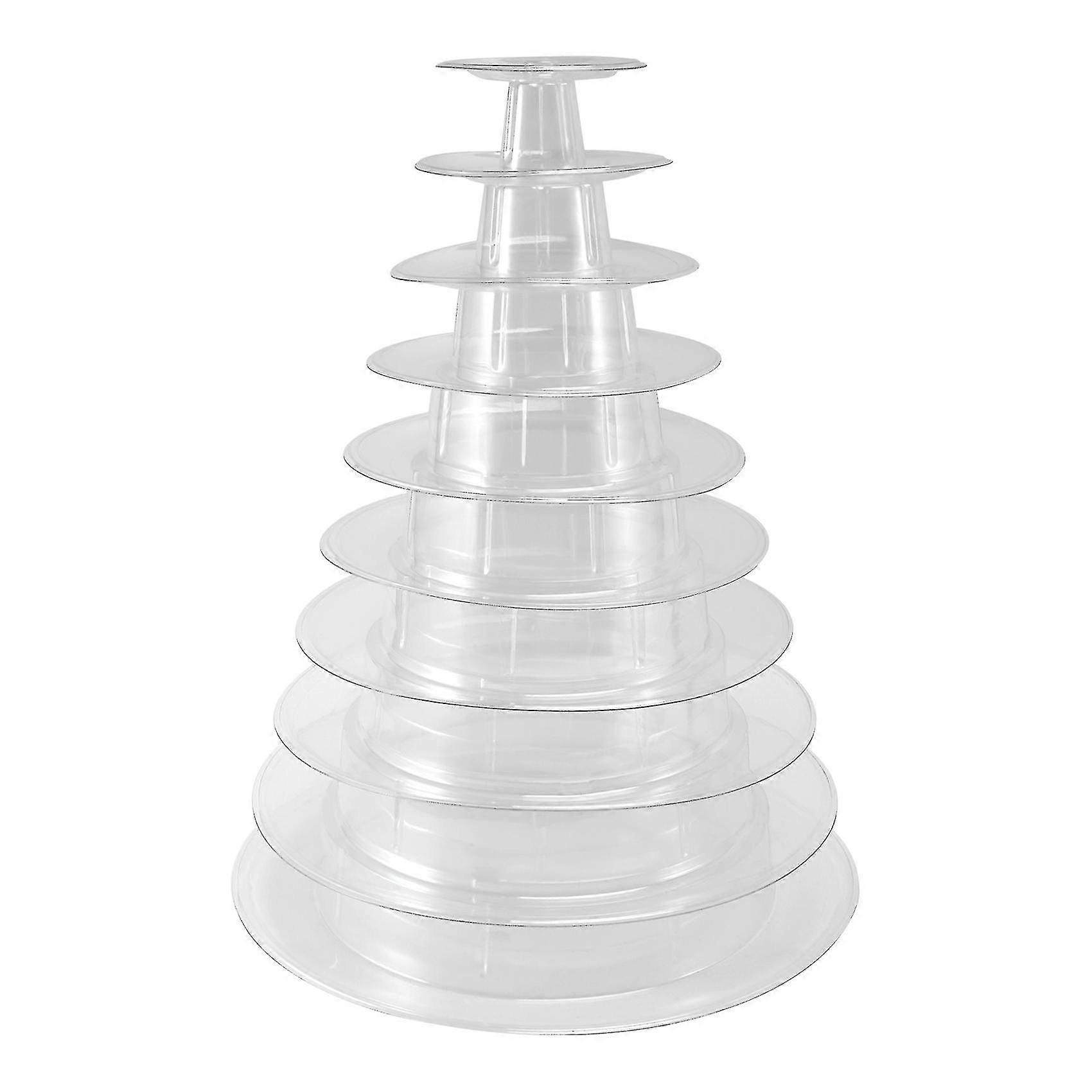 10-layer transparent plastic dessert stand, 44x33.5cm, suitable for various occasions