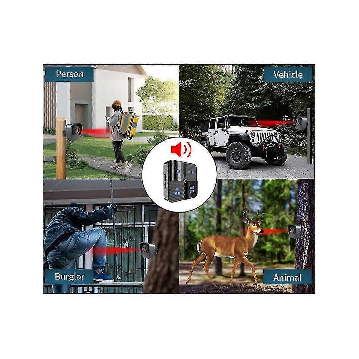 Home security motion sensor driveway alarm wireless 800m long range