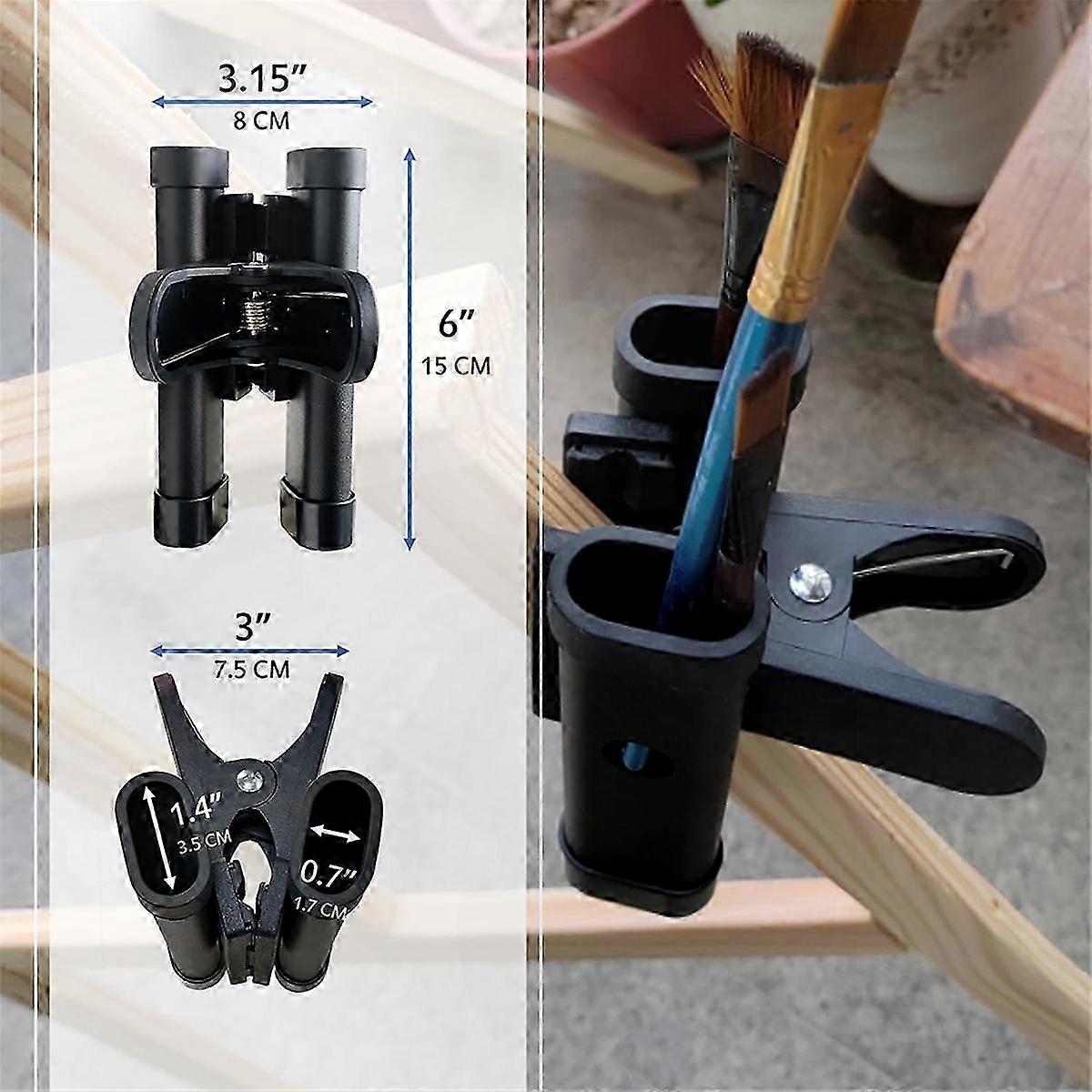 Rotating Brush Holder with Adjustable Easel and Paper Rest Support