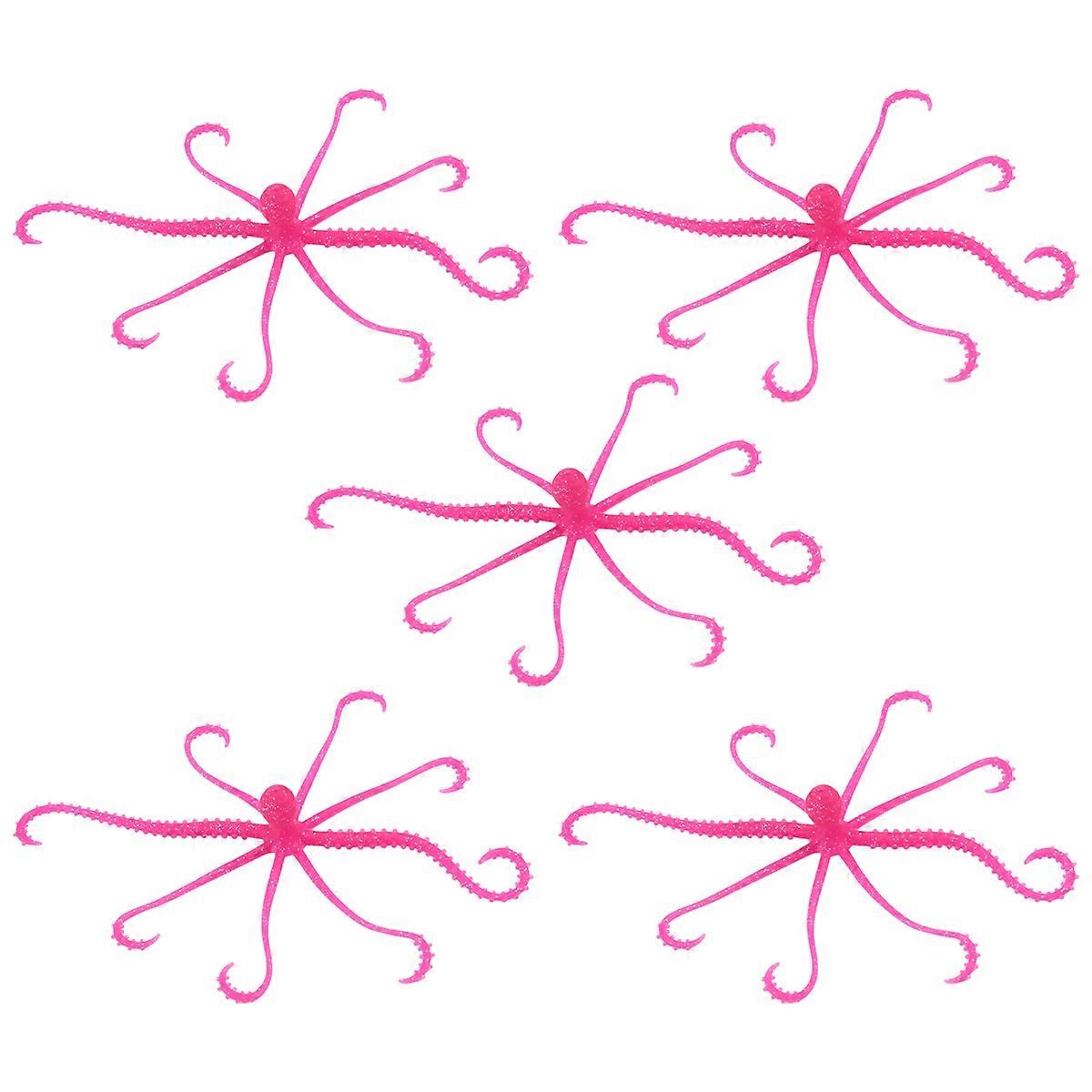 5PCS 7g 12.5cm Soft Luminous Octopus Trolling Saltwater Bait Skirt Fishing Lures False Bait