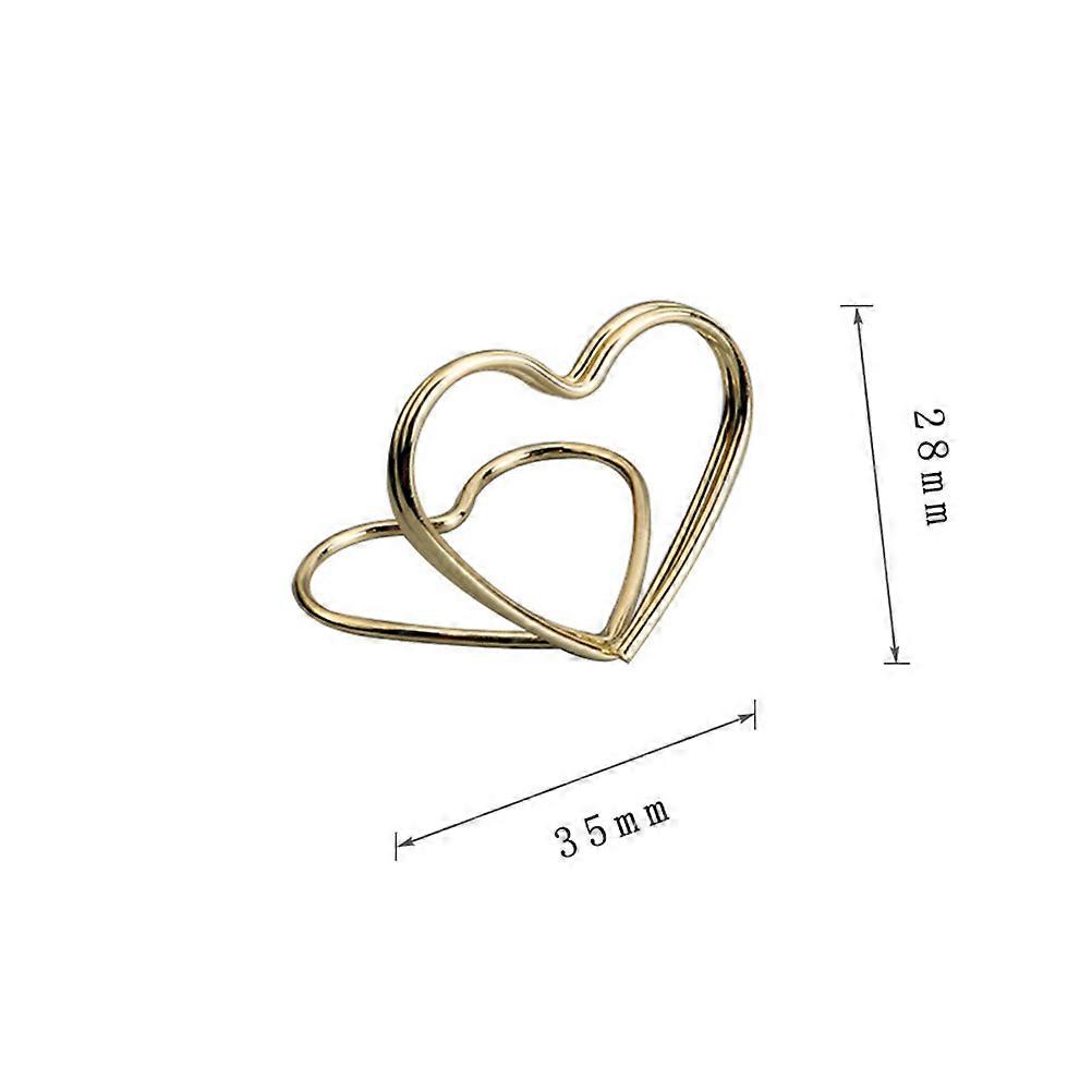 Note Card Holder Elegant Double Layer Metal Memo Holder Number Stand 3.5x2.8x2.5cm Name Clip 20Pcs