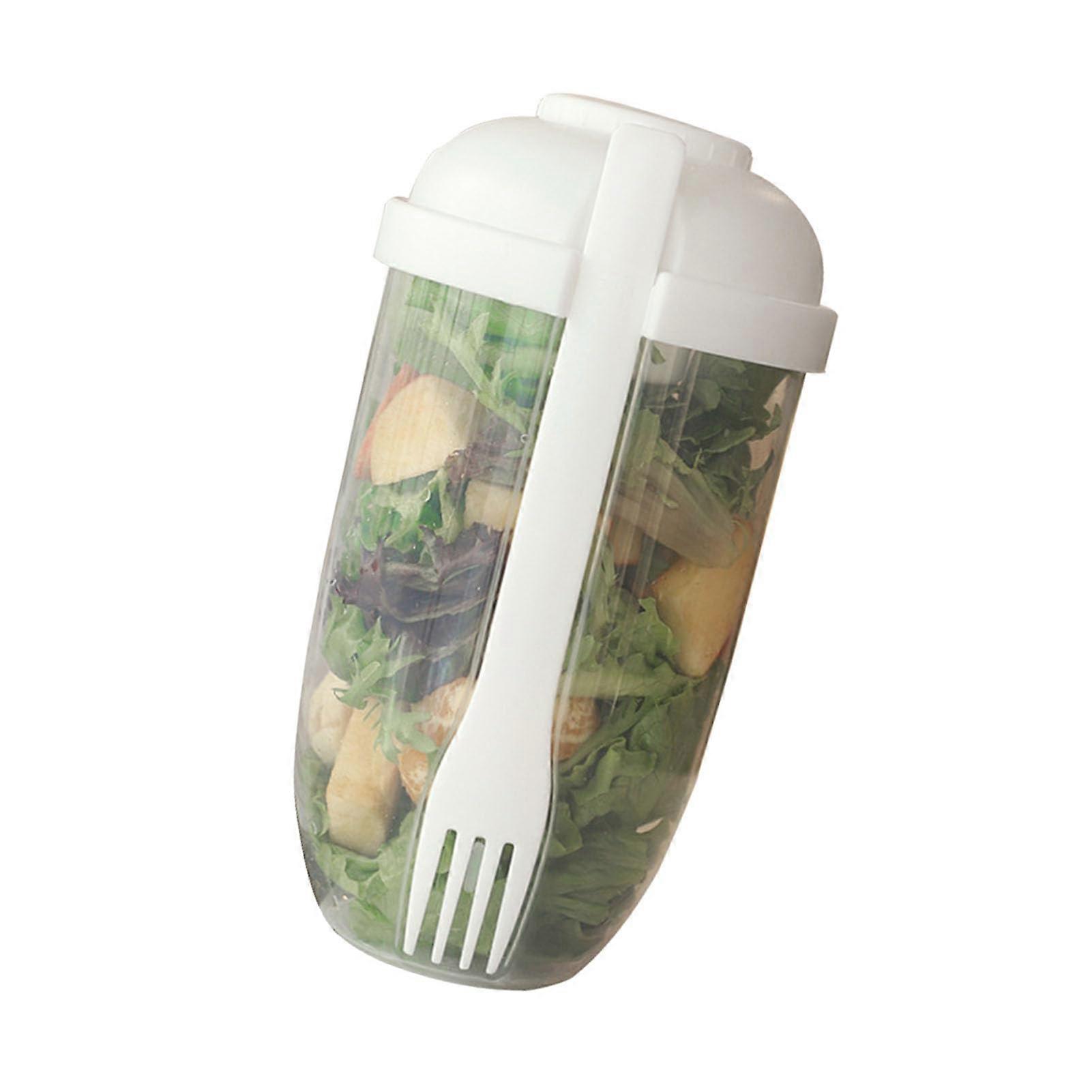 Salad Cup PP Portable Salad Container With Lid And Fork, 1000ml Capacity, Travel Outdoor Use