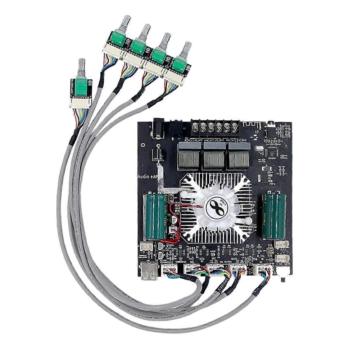 -HT21 APP 160Wx2+220W Bluetooth Digital Power Amplifier Audio Power Amplifier 2.1 Channel TDA7498E