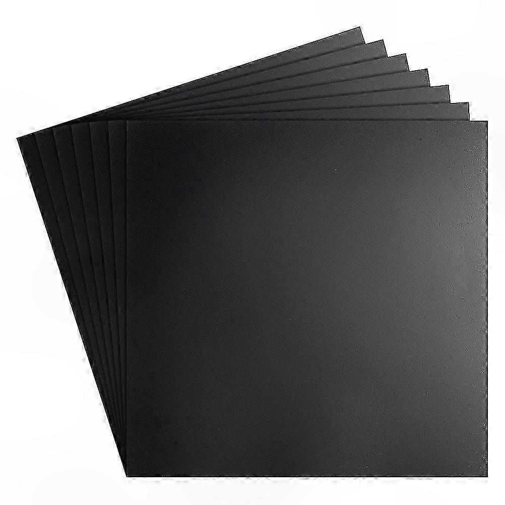 Black PVC Square Sheet 300x300mm 0.1mm Thickness for Crafting and Projects