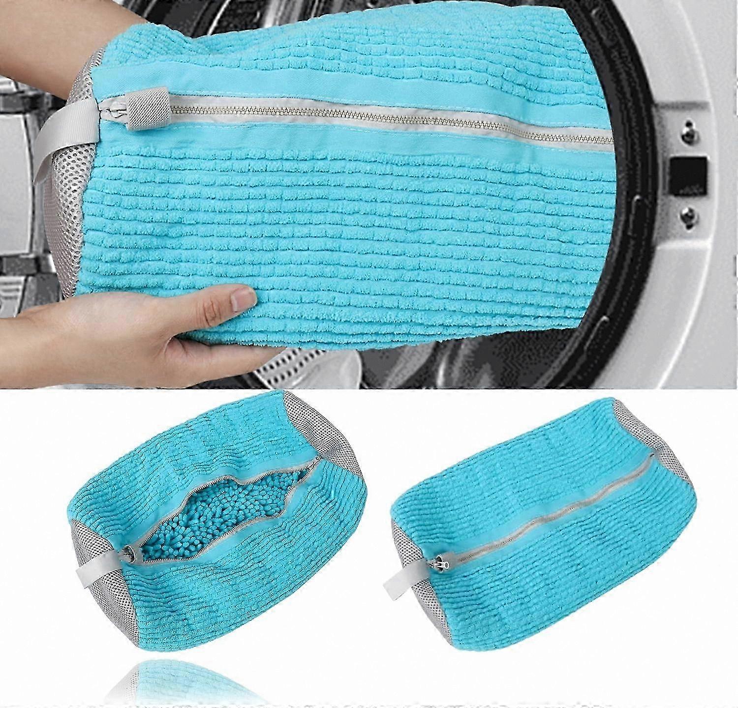 2-Pack Shoe Wash Bags with Multi-Protection and Thick Fabric for Laundry and Trainers Cleaning Net with Enhanced Inner Friction