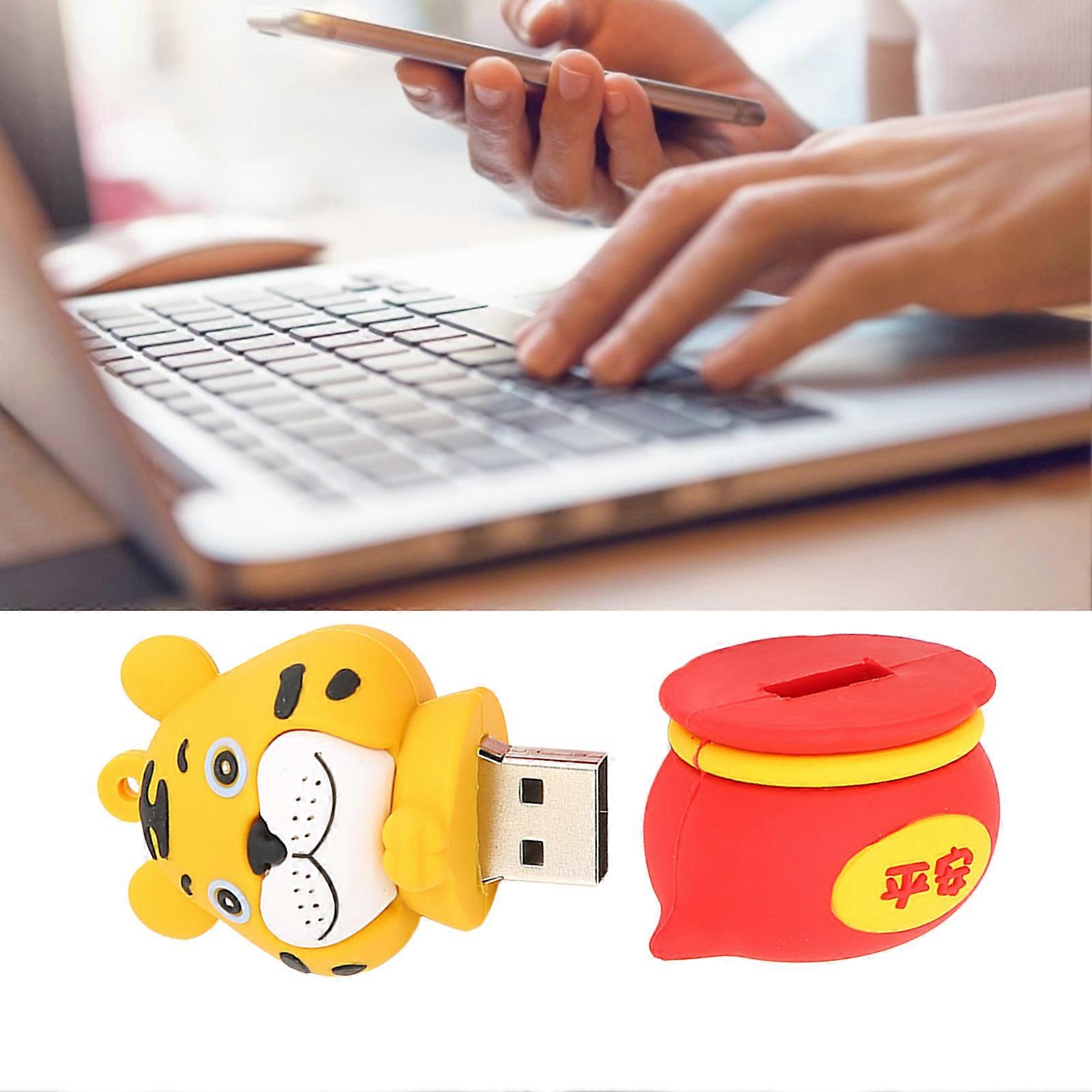 Cartoon Tiger 32GB USB2.0 Flash Drive Shockproof Moistureproof
