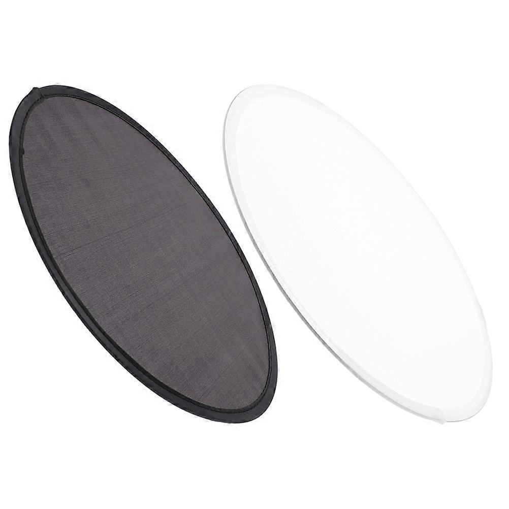 Summer Use Portable Round Hand Fan 2Pcs Assorted Color Foldable Design Ideal For Outdoor Activities
