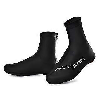 Waterproof Winter Cycle Shoe Covers with Velvet Lining, Non-Slip Zippered Overshoes, Reflective Rain Protectors for MTB Road Bike Easy Wear