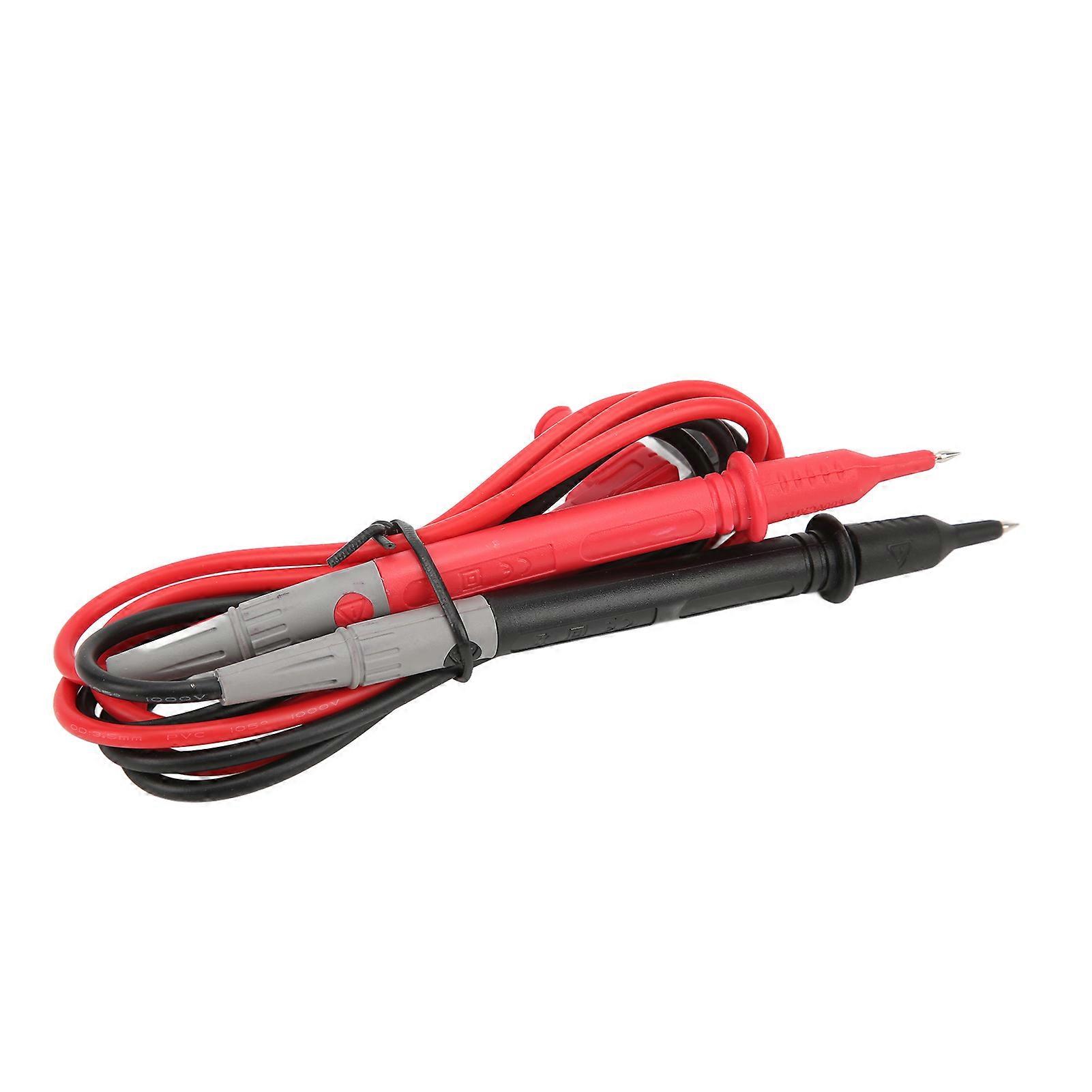 10 Set Clamp Multimeter Test Lead with Protective Caps Long Probe Multimeter Connector Leads for OutdoorUA028(10A/1KV) 