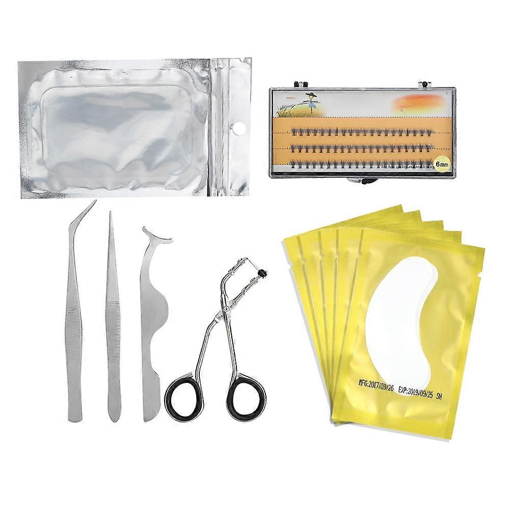 Professional False Eyelash Extension Kit, Eyelash Grafting Tools for Beginners, Gold