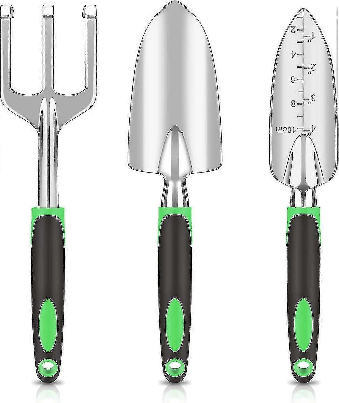 园艺工具套装 8 件套,重型和轻质铝合金工具,带防滑人体工程学手柄、耐用的储物手提袋、园艺手